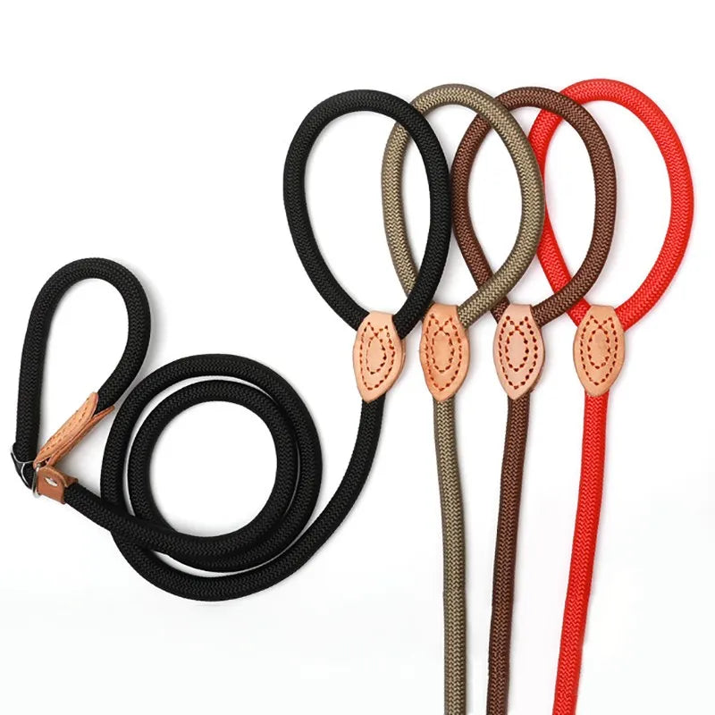 Heavy Duty Slip Rope Dog Leash – Adjustable Braided Training Lead ...