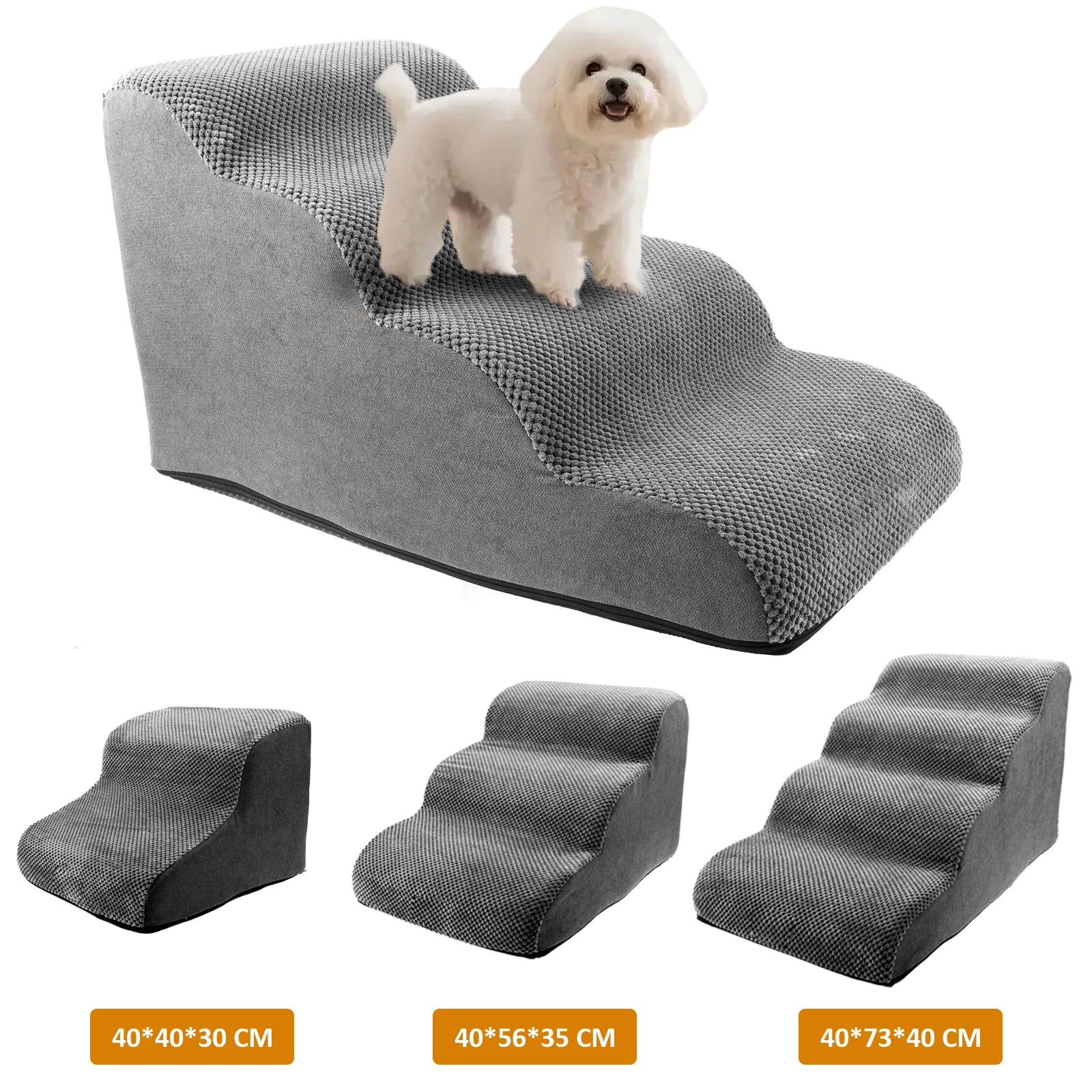 Curved Pet Ramp Stairs – Corduroy Steps for Small Dogs & Cats – Ruff ...