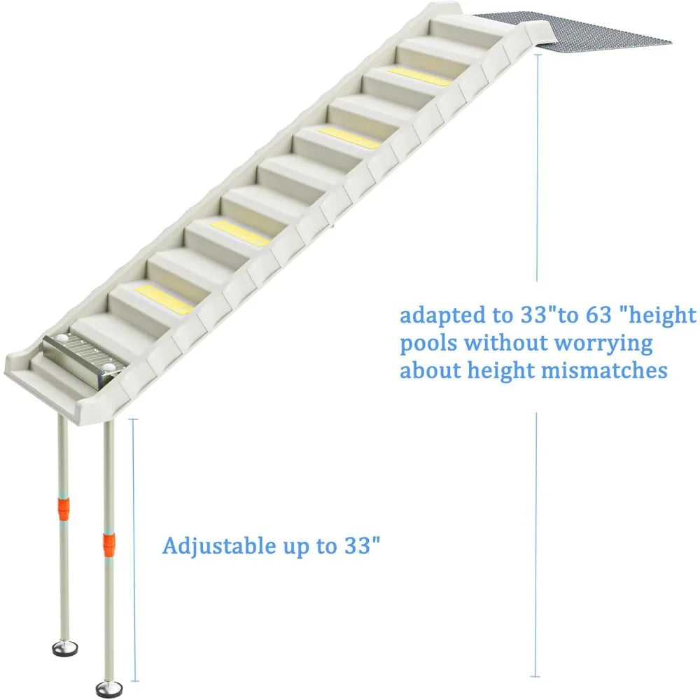 Foldable Dog Pool Ramp – Adjustable Water Ramp for Safe Pet Swimming ...